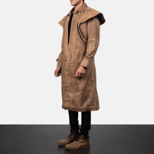 Maverick Brown Leather Duster