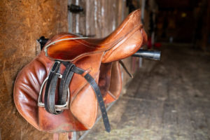 crazy horse leather saddle