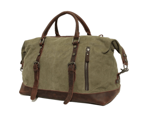 Berchirly Canvas Leather Mens' Travel Duffle Bag