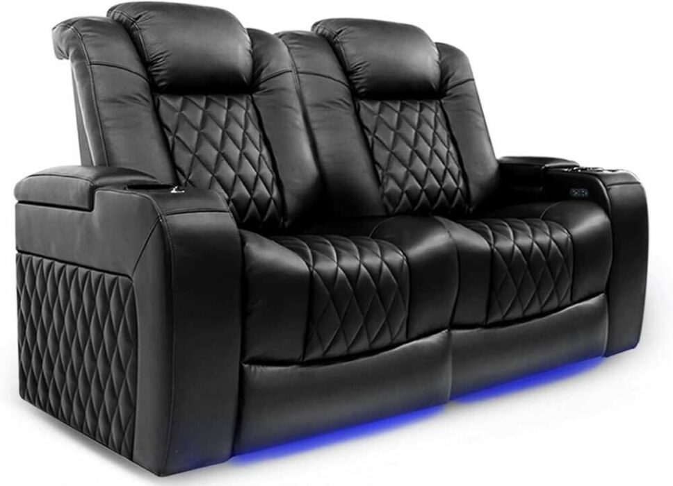 8 Best Black Leather Power Reclining Sofas from Amazon 4