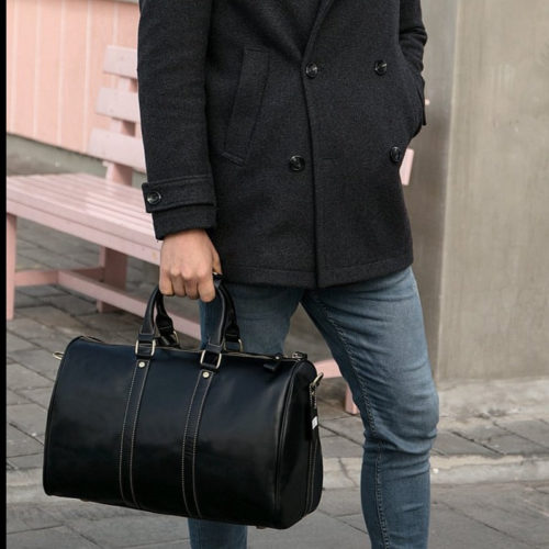Woosir  18'' Leather Duffel Bag For Men