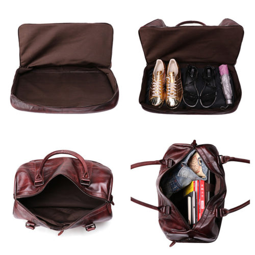 Woosir Large Carry On Leather Duffle Bag