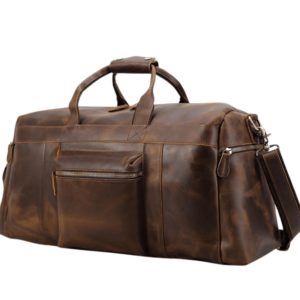 23'' Duffle Retro Thick Cowhide Leather Weekender Duffel Bag