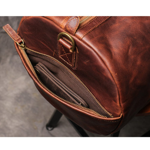 Woosir 21" Cowhide Leather Duffle Bag