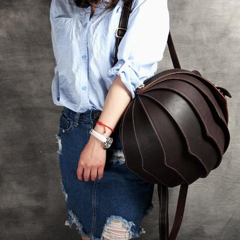 Pangolin Backpack Leather Retro Beetle Handmade Rucksack