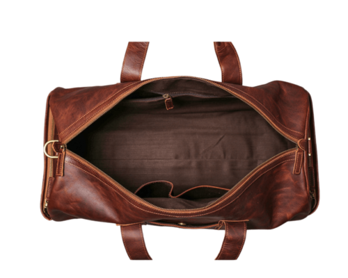 21" Cowhide Leather Duffle Bag 1
