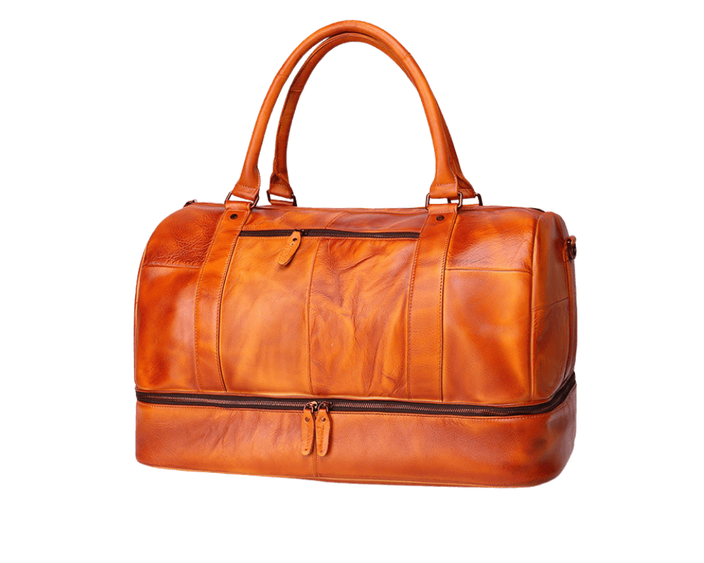 Large Carry On Leather Duffle Bag 1