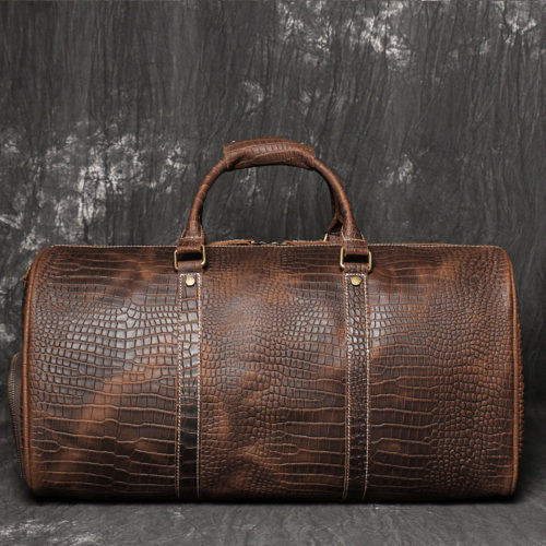 Woosir Cowhide Leather Weekender Bag for Men
