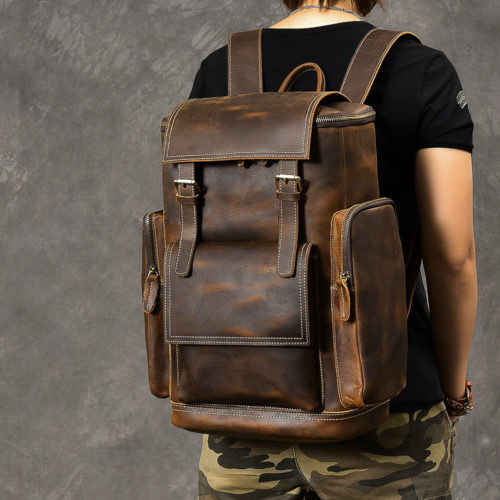 Large Premium Leather Backpack
