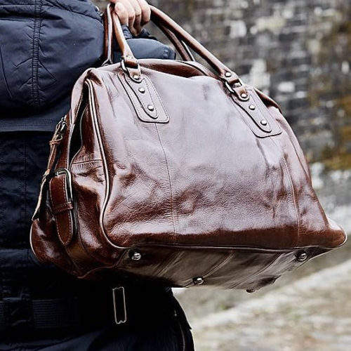 Woosir Unisex Vintage Leather Travel Bag