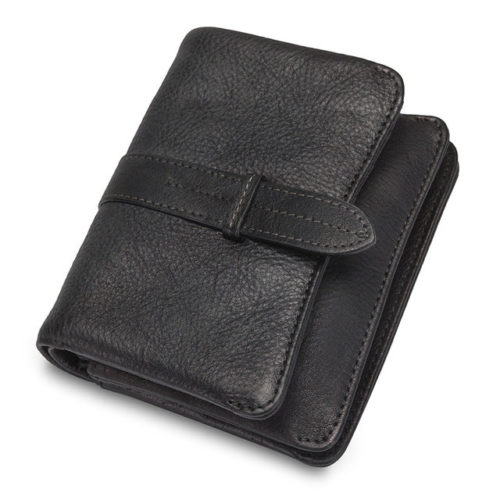 Vintage Cowhide Brushed Leather Wallet