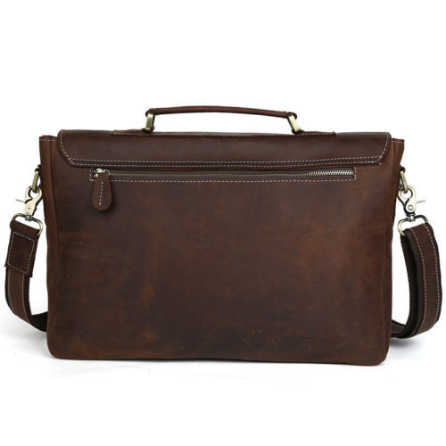 14 Inches Genuine Leather Messenger Bag for Men