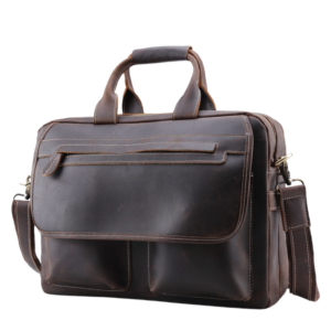 14 " Men's Leather Briefcase Messenger Bag 7