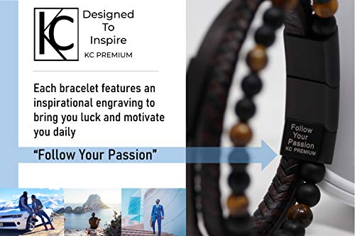 Engraved Inspirational Adjustable Magnetic Clasp Steel Wristband 4