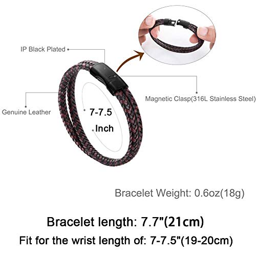 Murtoo Men's Leather Braided Bracelet 3