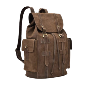 Mens Leather Backpack Vintage Travel Laptop Bag 15.6 Inches 10