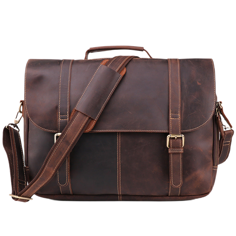 Men's Leather Laptop Messenger Bag - Horizon Leathers
