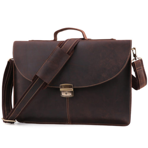 Men's Bags for Work Genuine Leather with Lock