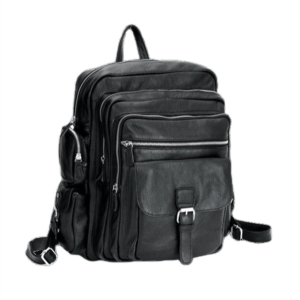Genuine Leather Multi Pocket Backpack For Men 4