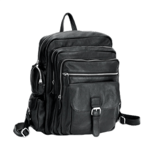 Genuine Leather Multi Pocket Backpack For Men 1
