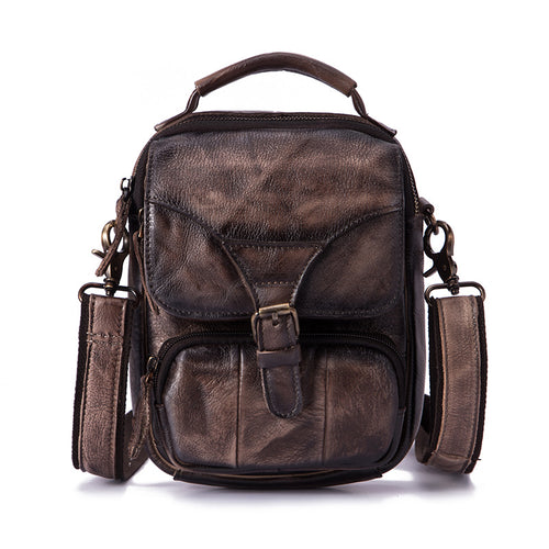 Men's Vintage Dual-Use Messenger Shoulder Bag By Woosir